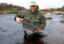 Presenting a Kola salmon Presenting a Kola salmon