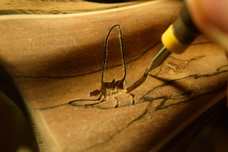 Step 2 - Free-hand carving Step 2 - Free-hand carving