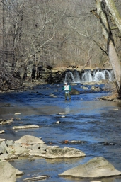 Early season fishing. Ridley Creek, PA Early season fishing. Ridley Creek, PA