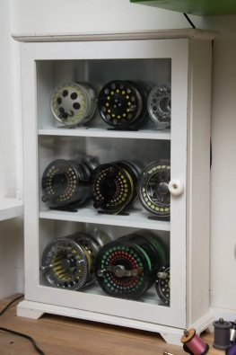 The fly reel display case The fly reel display case