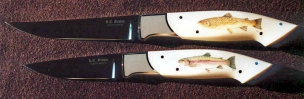 A pair of trout knifes A pair of trout knifes