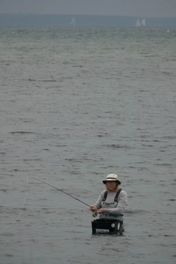 Katrine herself fishing Katrine herself fishing
