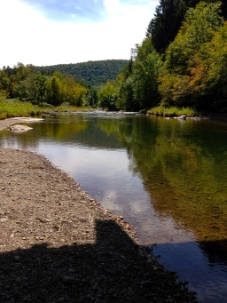 Calm and riffled Calm and riffled