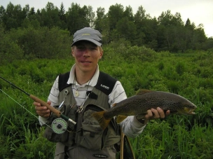 Brownie on a mayfly Brownie on a mayfly