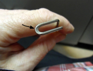 Material removed for a better fit on the shaft Material removed for a better fit on the shaft