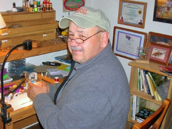 Alan at the vise Alan at the vise