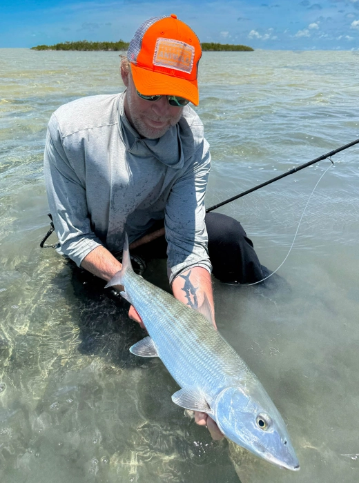 Nils with a Cuban bonefish Nils with a Cuban bonefish