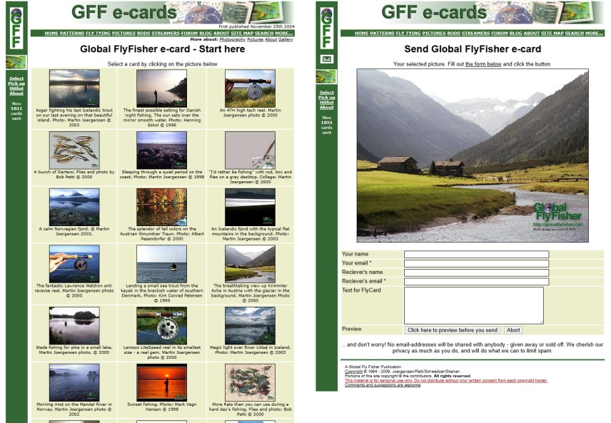 The old eCard service The old eCard service