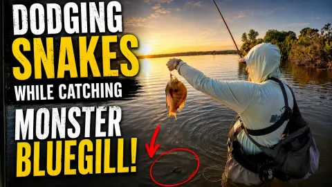 Video thumb for Fishing a new Lake, catching big bluegill!
