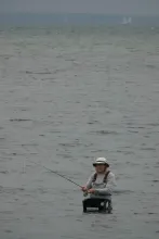 Katrine herself fishing