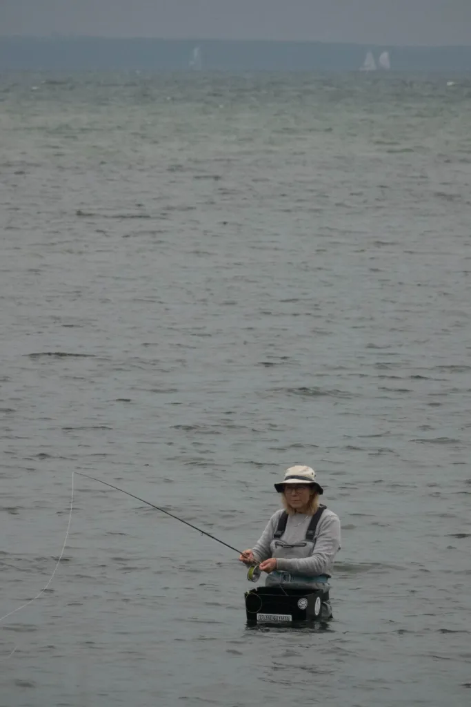 Katrine herself fishing