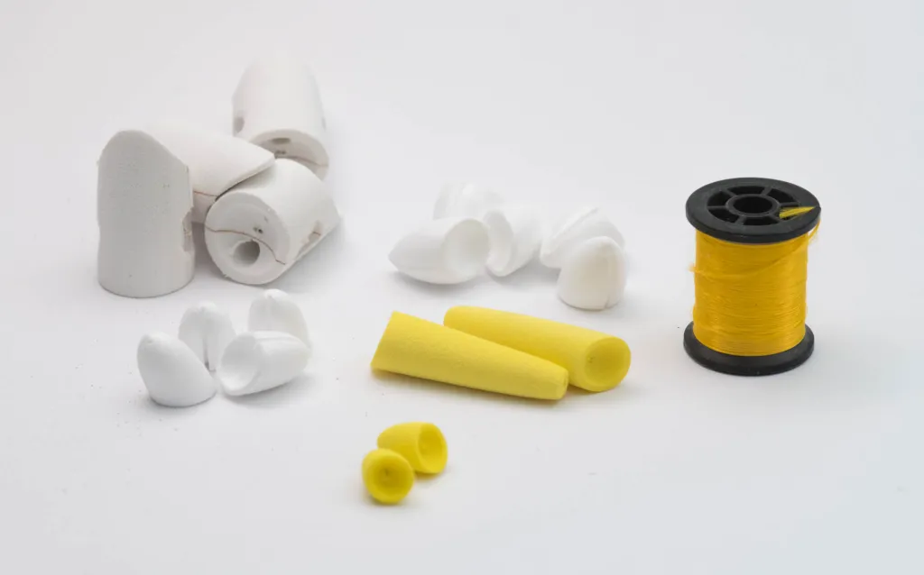 Bodies and heads for poppers and floating flies