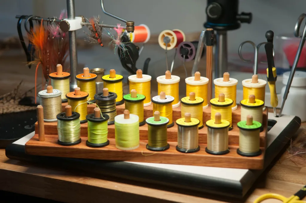 Yellow fly tying thread 